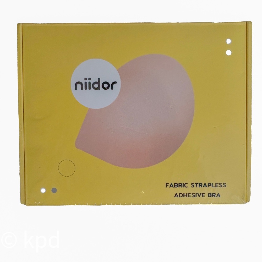 Niidor Fabric Strapless Adhesive Bra Nude Size B Sticky Backless Reusable NIB
